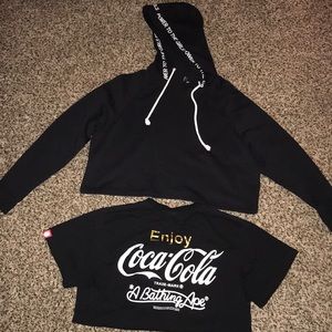 Women’s H&M Medium divided Crop Hoodie